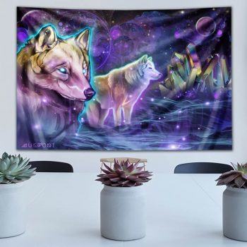 Astral Wolves Tapestry | Mugwort Designs