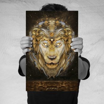 Brass Lion Print