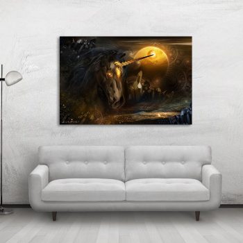Canvas 22 Dark Unicorn | Mugwort Designs