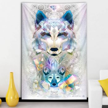 Galactic Wolf Tapestry | Mugwort Designs