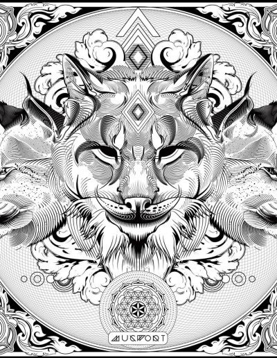 Lynx Linework | Mugwort Designs