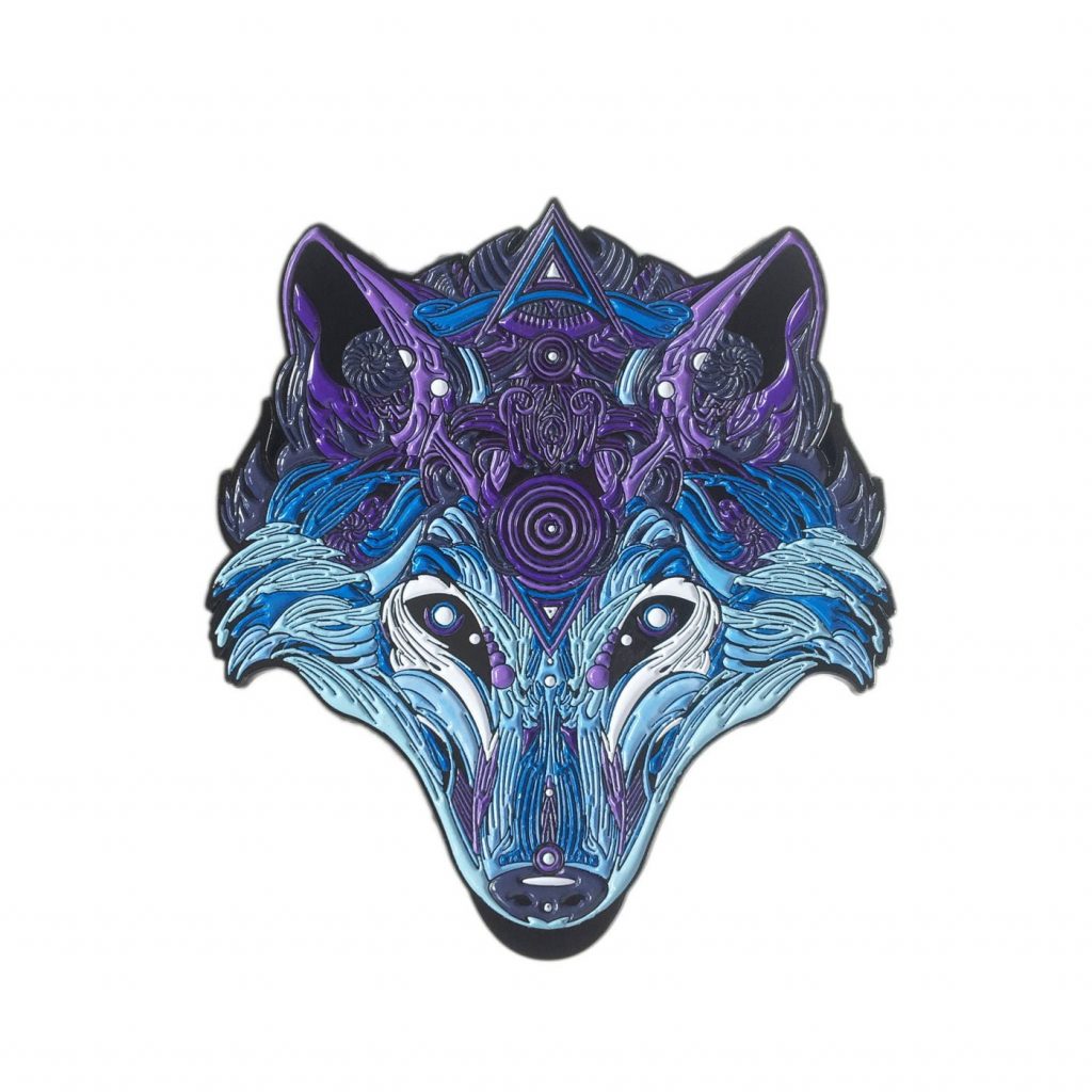 Chrome Wolf Pin 1