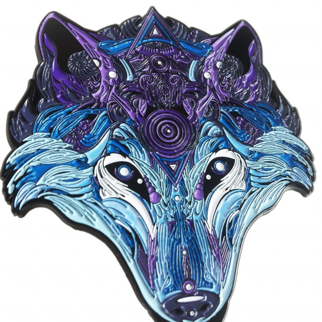 Chrome Wolf Pin 2