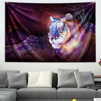 Astral Tiger Tapestry by Mugwort