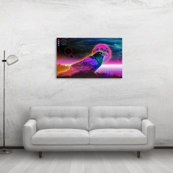 Canvas 8 Synthwave Raven | Mugwort Designs
