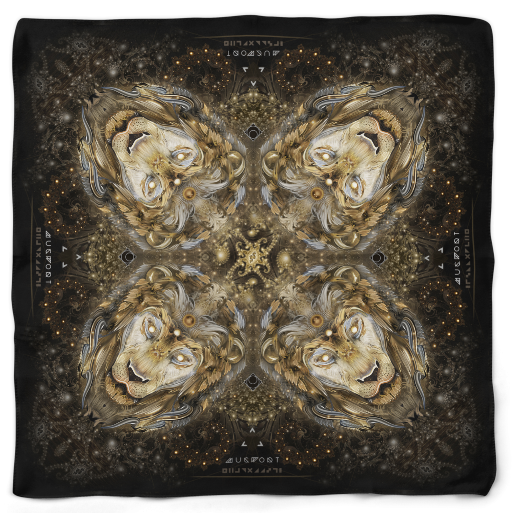 Brass Lion Oversize Chiffon Scarf 1