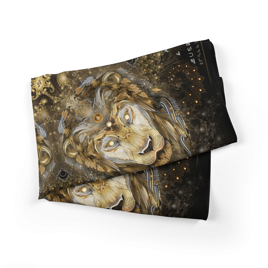 Brass Lion Oversize Chiffon Scarf 2