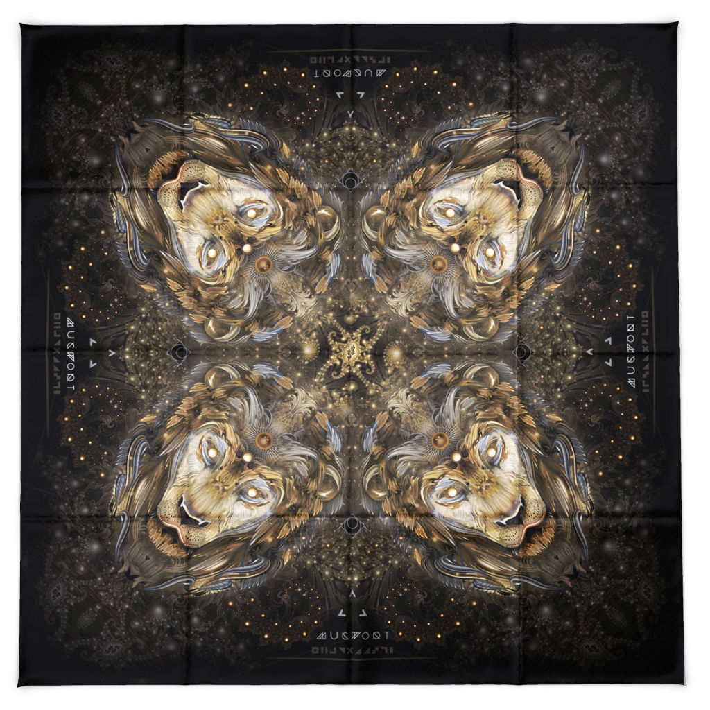 Brass Lion Oversize Chiffon Scarf 3