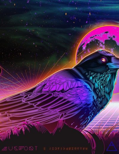 Synthwave Raven | Mugwort Designs