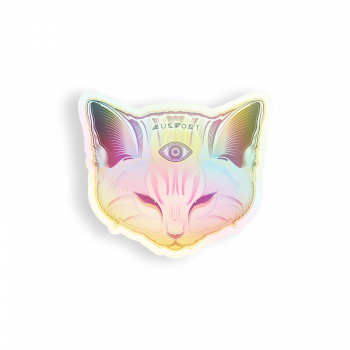 Kittyboo Holographic Sticker by Mugwort