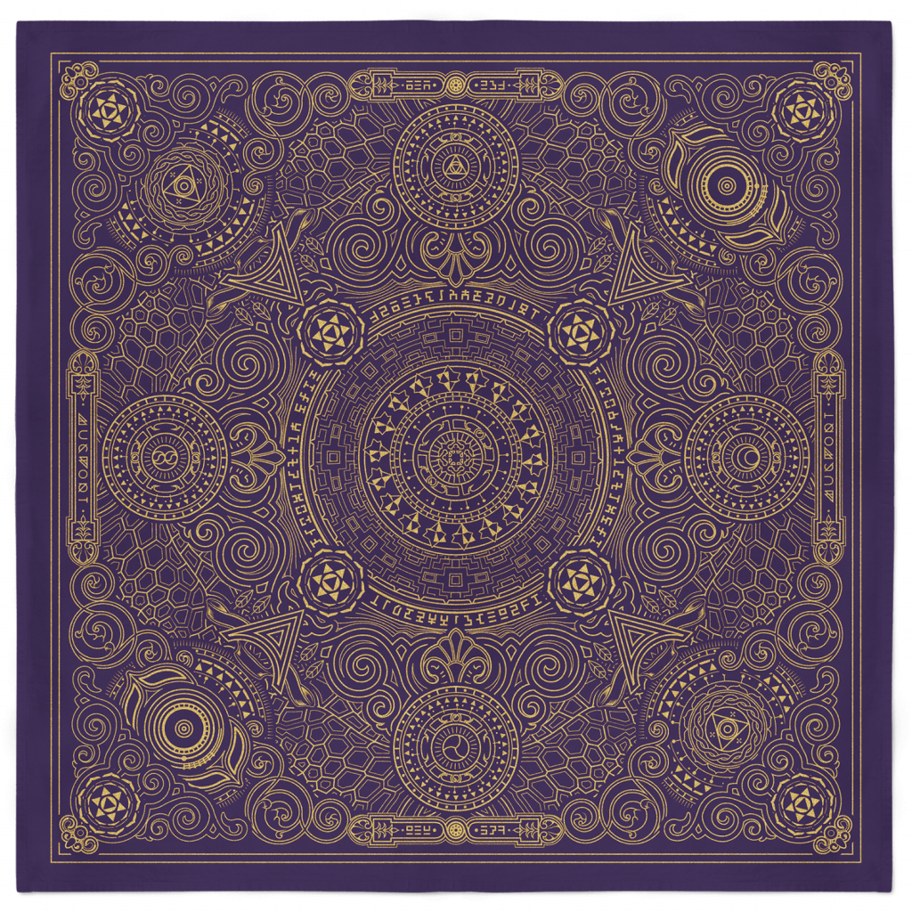 Arcana Bandana - Purple and Gold 1