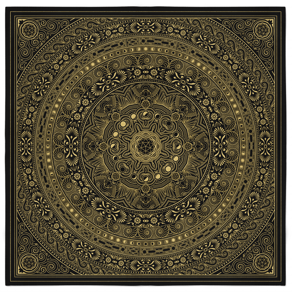 Lunar Bandana – Black and Gold 1