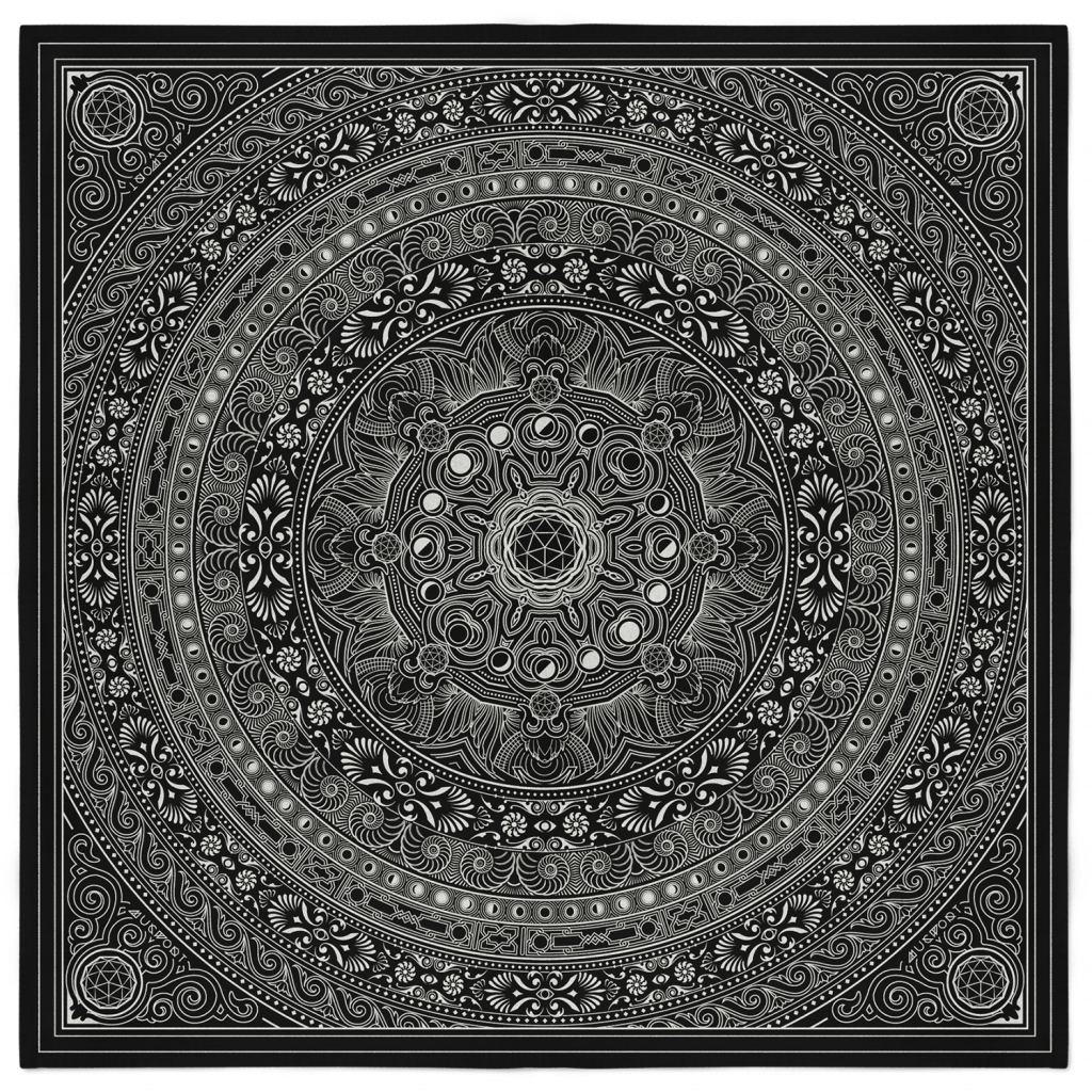 Lunar Bandana – Black and Silver 1