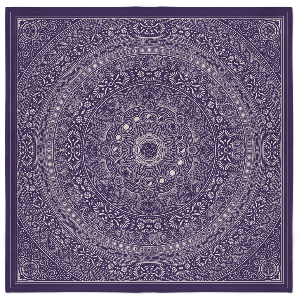Lunar Bandana - Purple and Silver 1