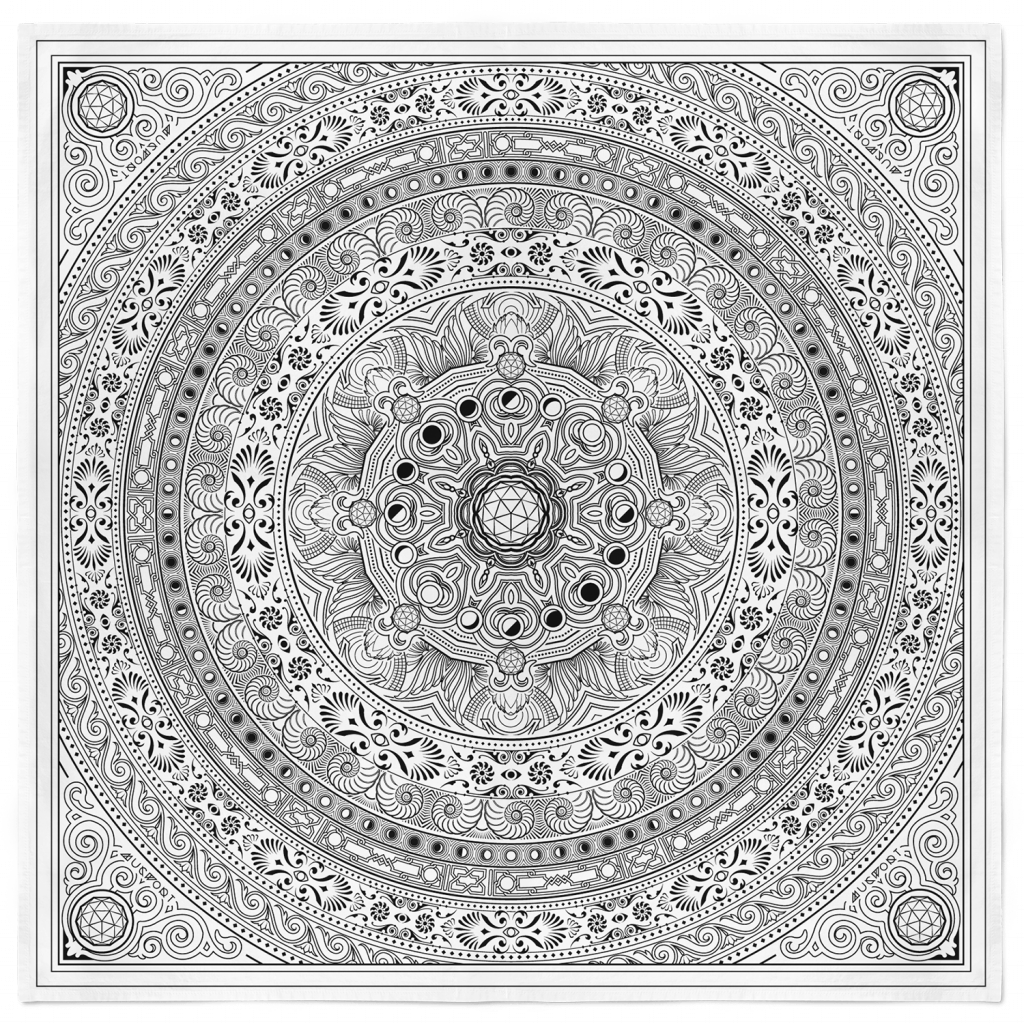 Lunar Bandana – White and Black 1