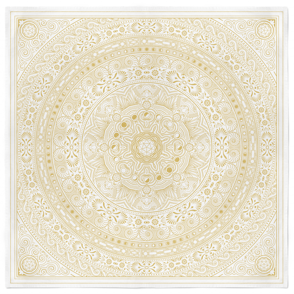 Lunar Bandana – White and Gold 1