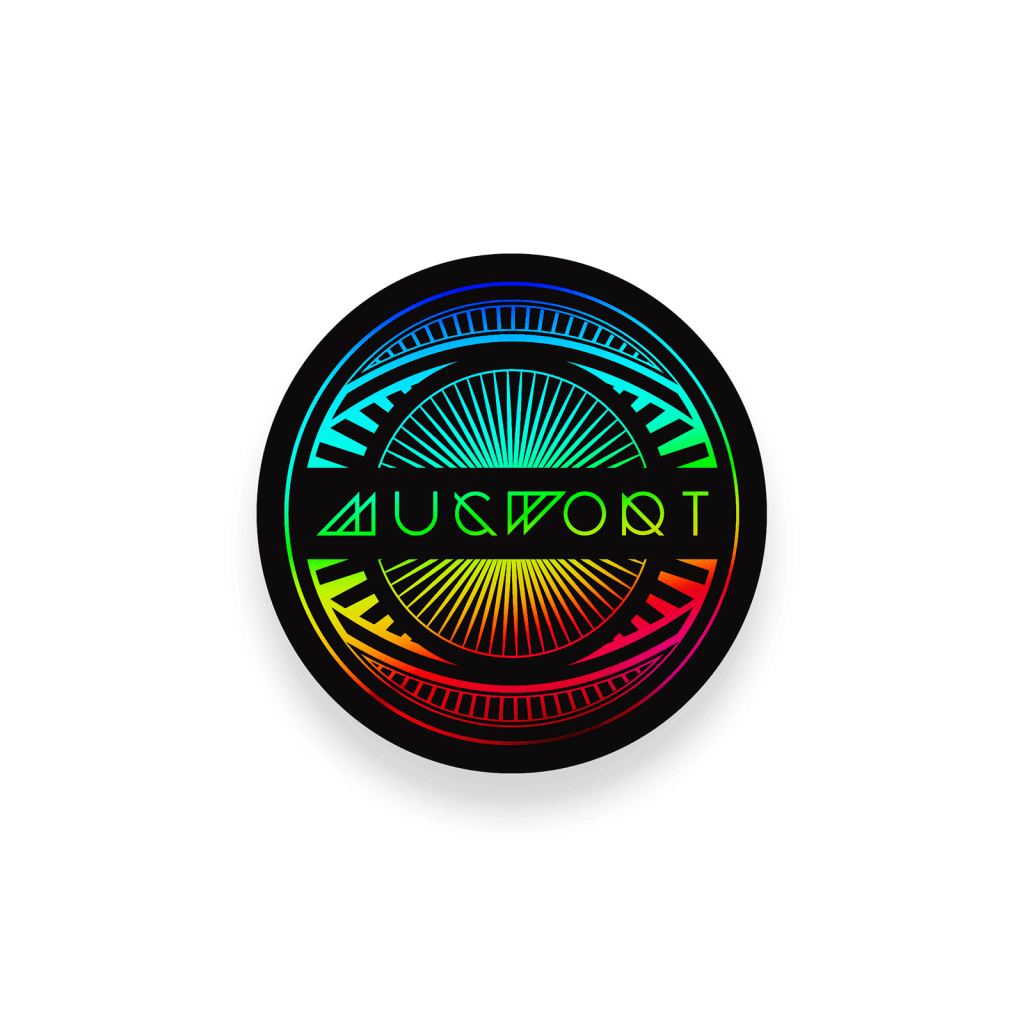 Mugwort Logo Holographic Sticker 1