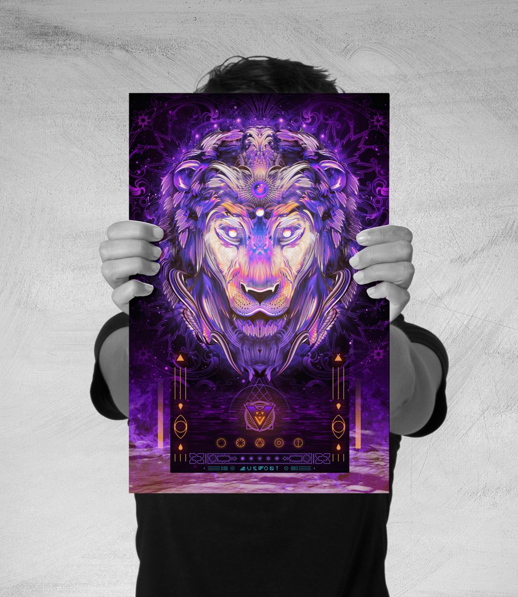 Hyper Light Lion Print 1