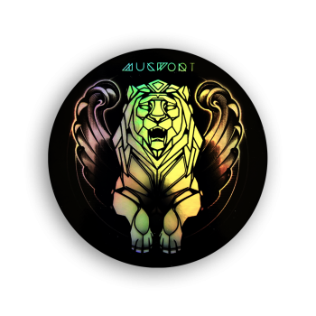Geo Lion Holographic Sticker by Mugwort