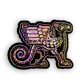 Griffin Glitter Sticker by Mugwort